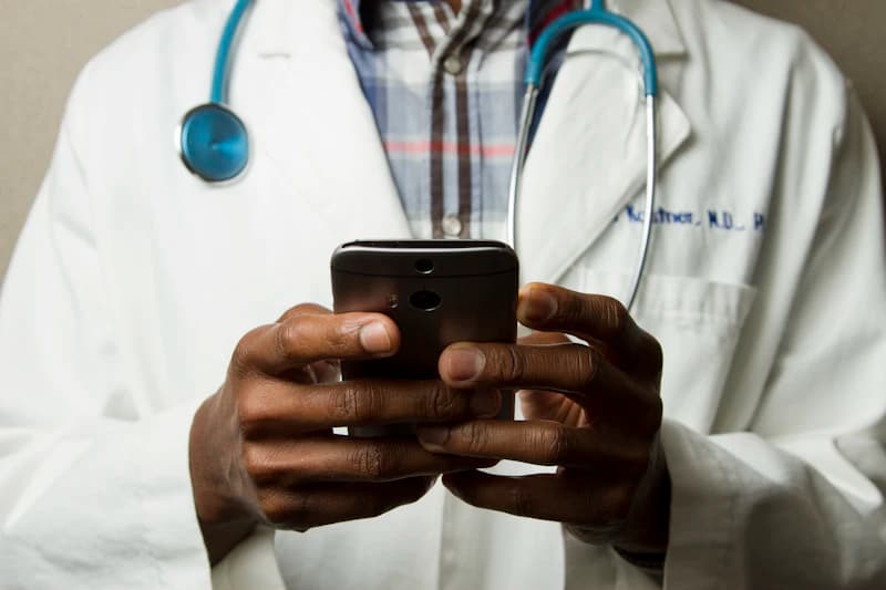 Doctor reviewing results on a tablet