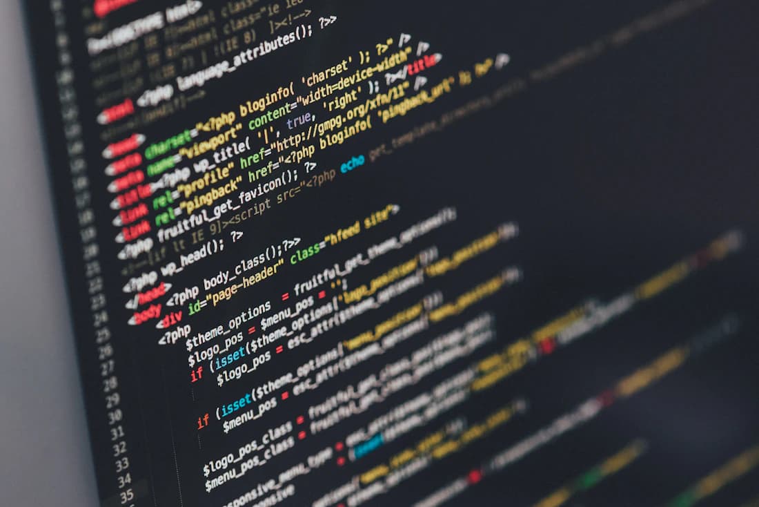 Code for a marketing site on screen